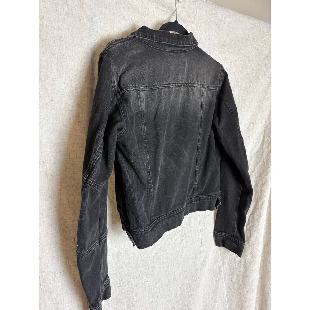 Free People We the Free Rumors Black Denim Jacket Sz. S - Picture 12 of 13